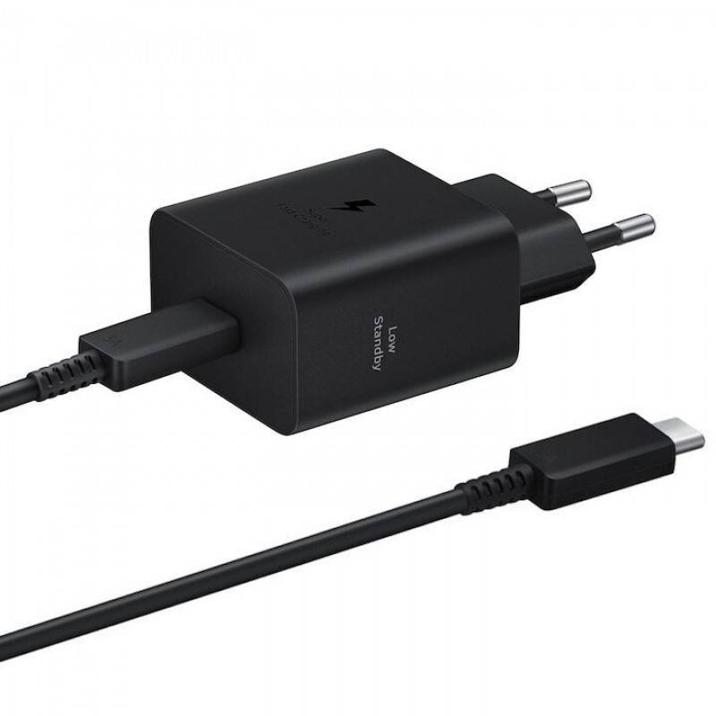 CHG-EP-T4511NBE Φορτιστής Samsung Χωρίς Καλώδιο με Θύρα USB-C 45W Μαύρος (EP-T4511NBEGEU) - Image 1